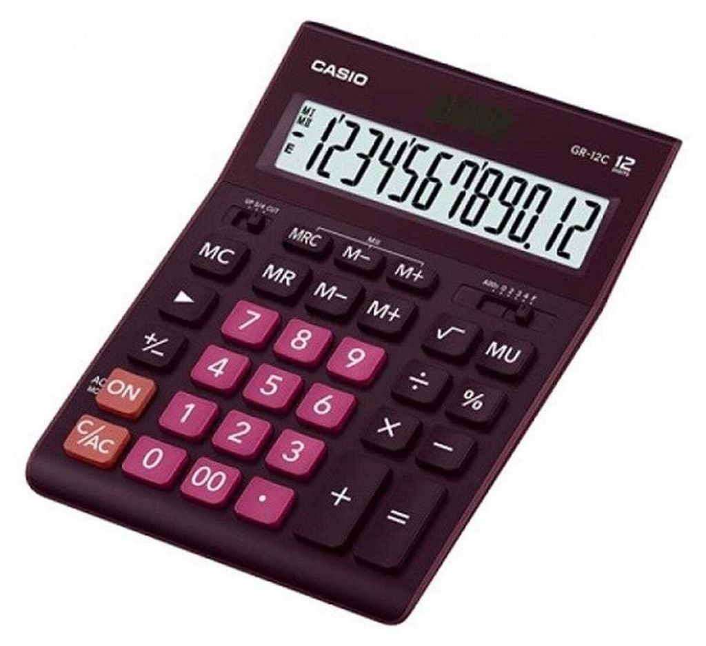 Casio Kalkulačka Gr-12C-Wr Kancelářská Fialová, 12- Číselný Obrázek produktu 