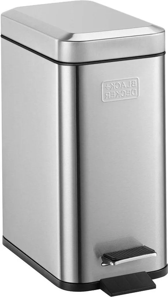 Poubelle de salle de bain 5L inox gris - Petite corbeille à pédale design