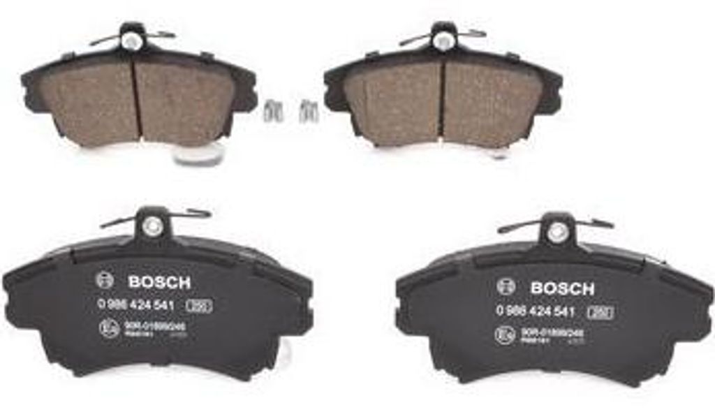 BOSCH 0 986 424 541 Bremsbelagsatz, Scheibenbremse OE MR527656 kompatibel mit Carisma, Colt, Forfour, S40, V40
