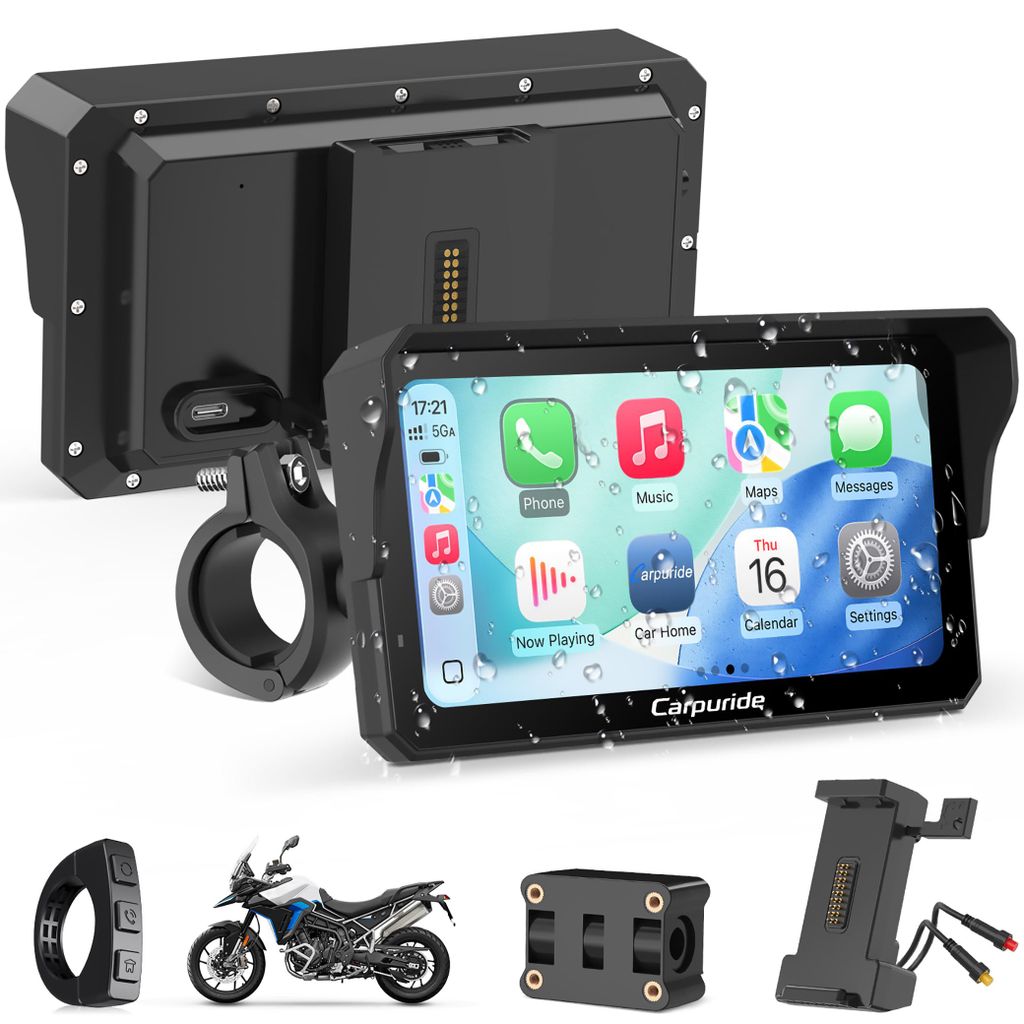 Carpuride 602SPRO Motorrad Carplay 6,25" Bildschirm mit Produktbild 