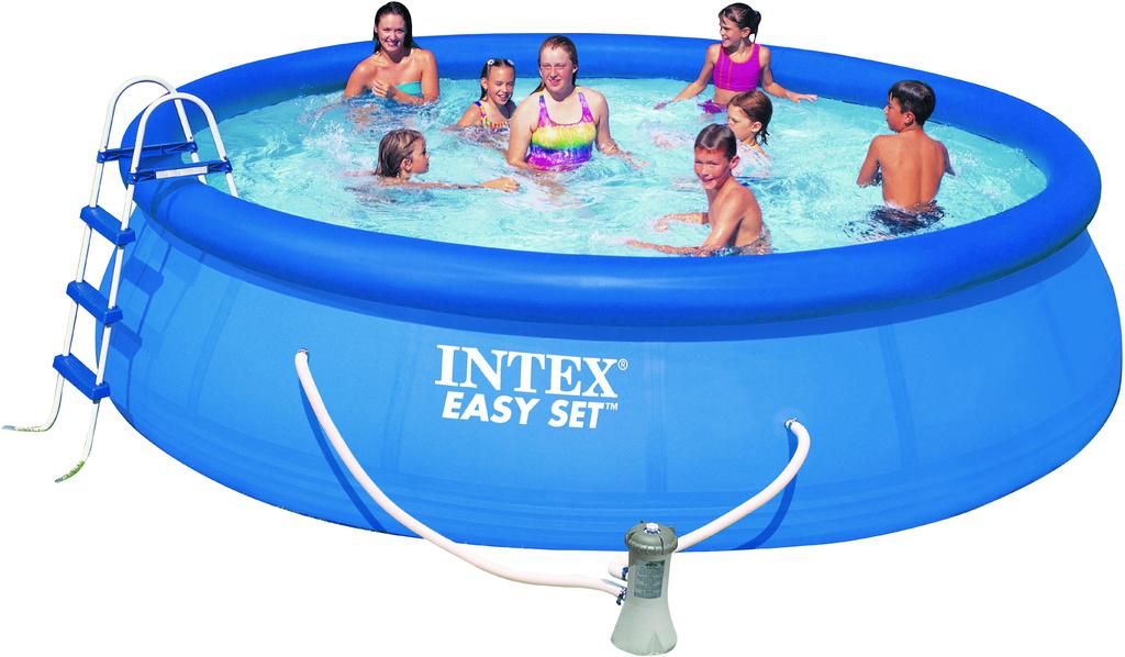 Intex Easy-Set-Pool Leiter Ø 457 x 107 cm mit Pumpe Schwimmbad Schwimmbecken