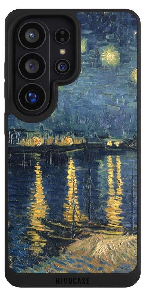 NIVOCASE Handyhülle für Samsung Galaxy S26 Ultra Hülle NIVOpure Case Schwarz Kunst Malerei