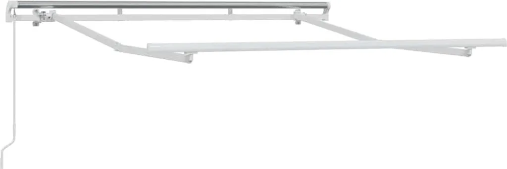 Cadre de store blanc 2,5 x 2 m en métal robuste pour auvent extérieur