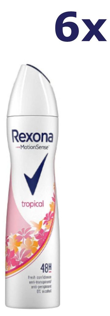 6x Rexona Deospray – Tropical 150 ml Produktbild 