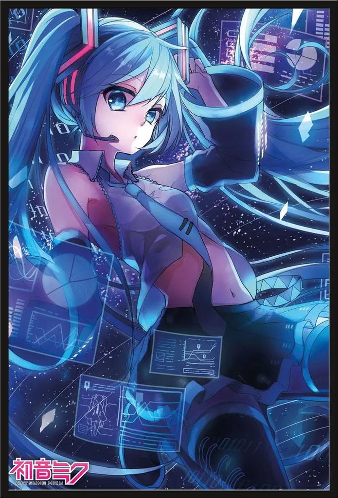 Affiche Hatsune Miku avec Cadre à Insert Shinsuke® Maxi 61x91,5 cm Noir