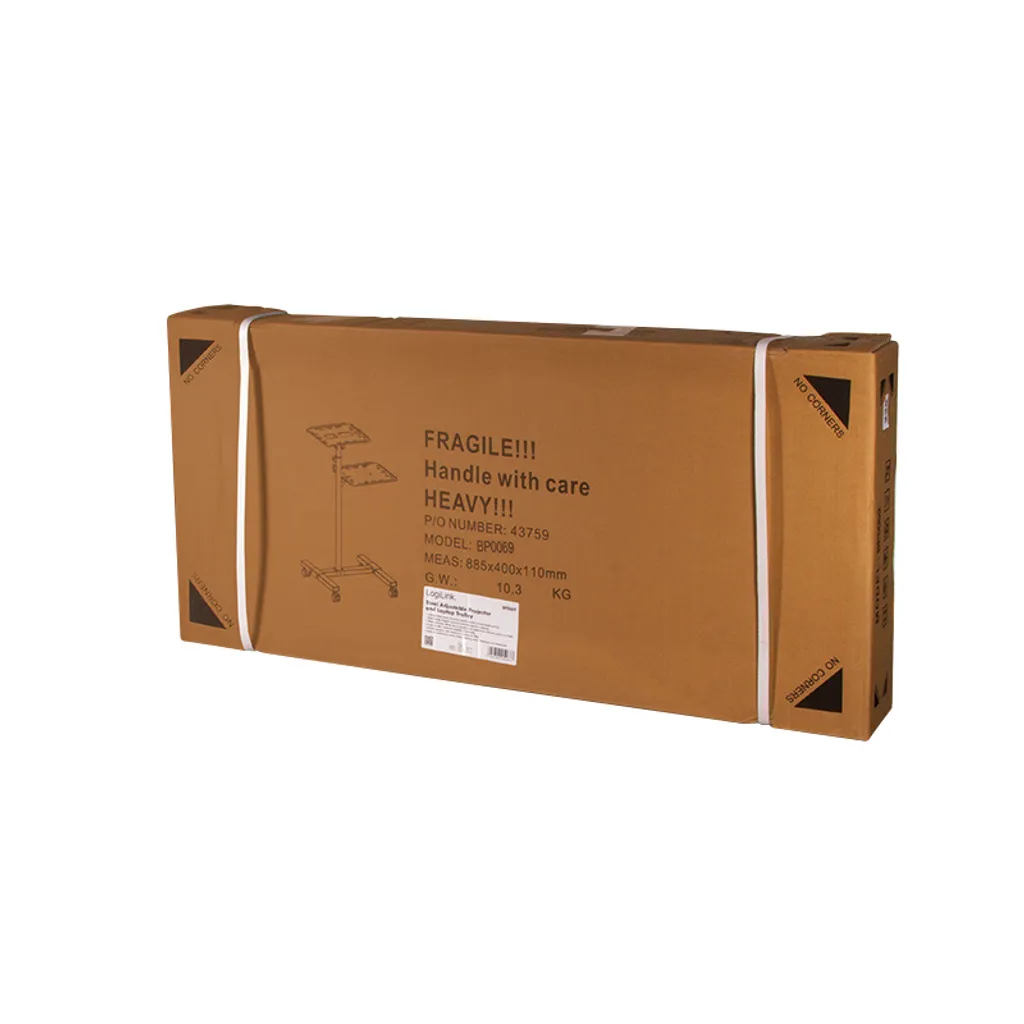 Support Projecteur Mobile Logilink Noir Réglable et Robuste Max 10kg