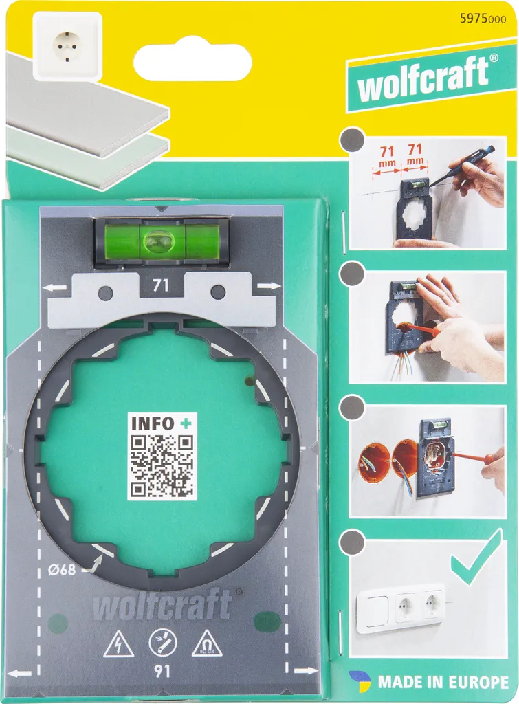 Dima Wolfcraft 5975000 per Installazione Prese e Interruttori Professionale