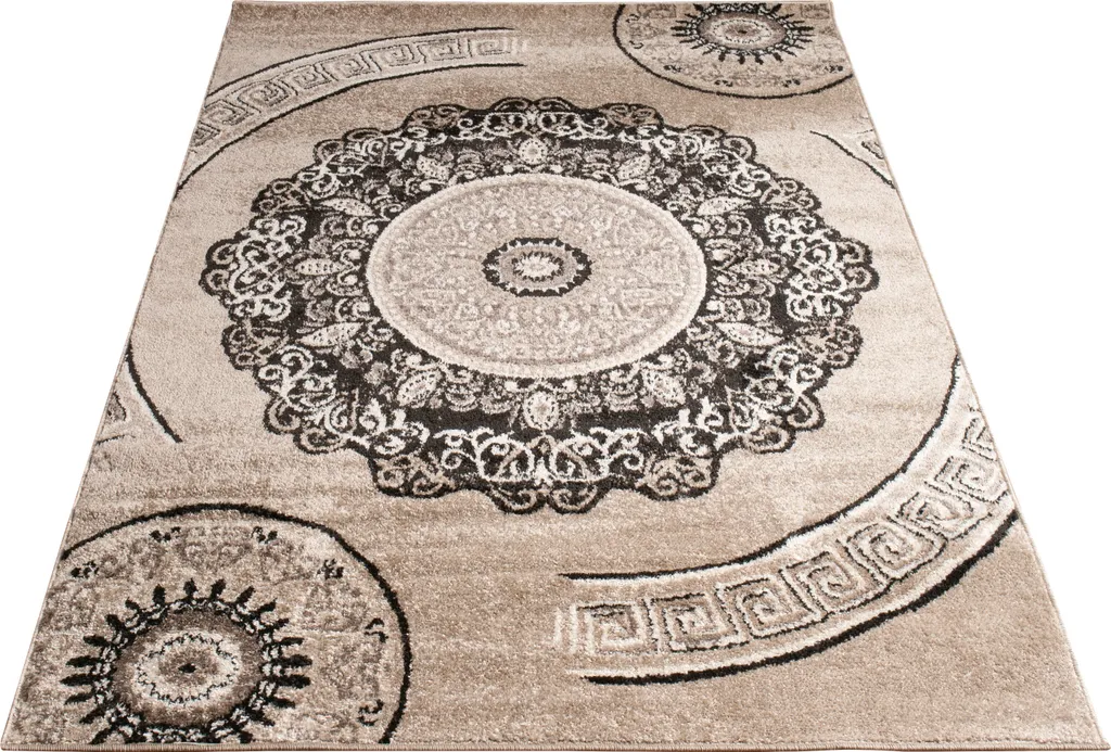 Tapis à poils courts anti-poussière motifs géométriques 160x220 cm