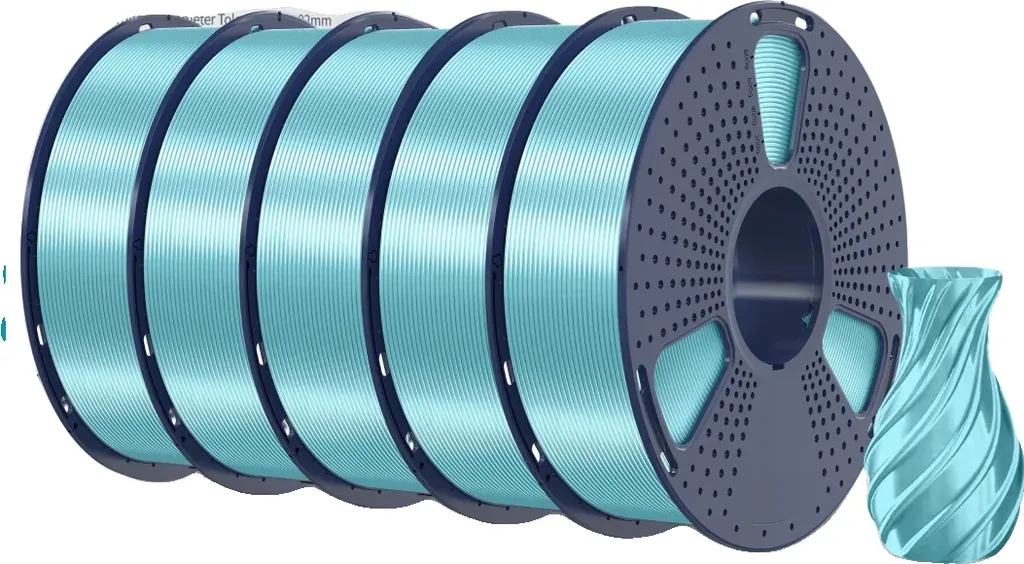 5KG di TPU Seta Blu Chiaro - Il Filamento Flessibile Che Non Ti Tradisce