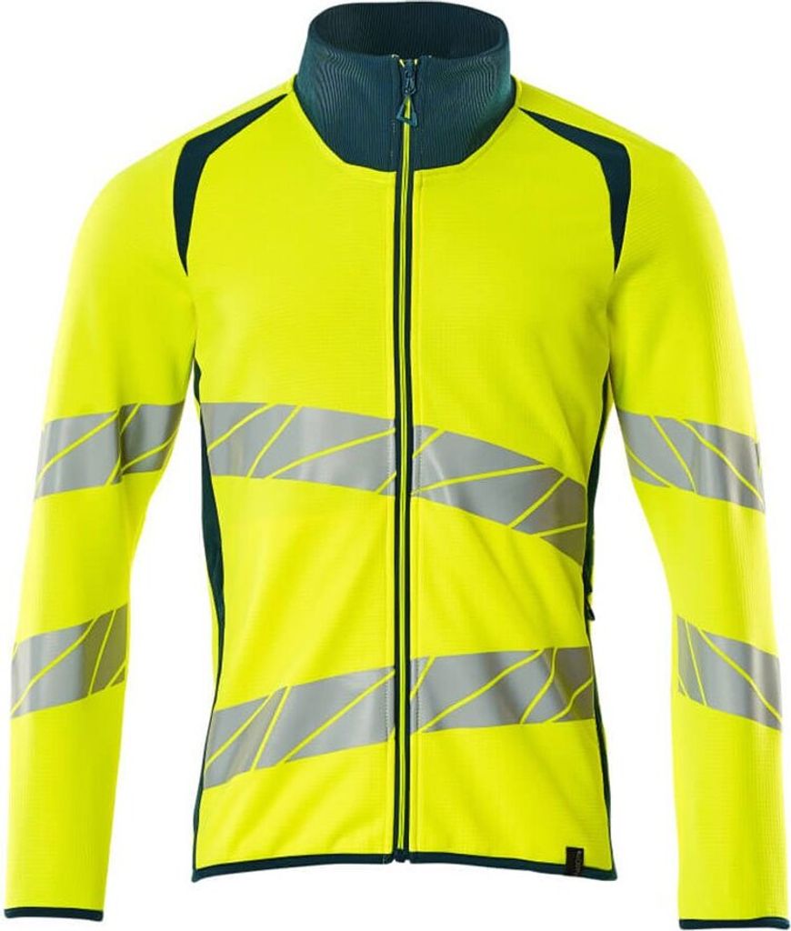 Mascot ACCELERATE SAFE Sweatshirt mit Reißverschluss 19184-781 Gelb/Dunkelpetroleum M 260 g/m²