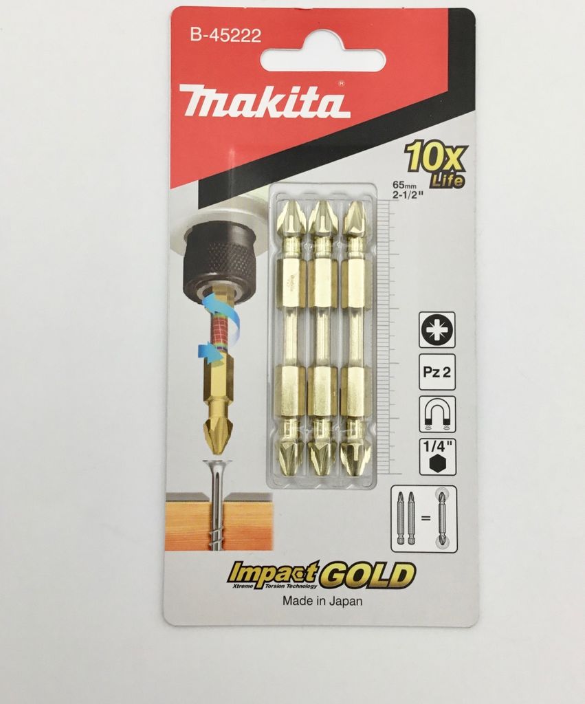 Makita BIT Doppelkreuzschlitzbit Impact Gold Torosion PZ2 - Produktbild 