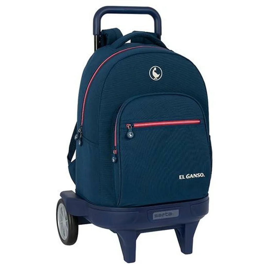 Cartable à roulettes El Ganso Classic bleu marine pour école et collège