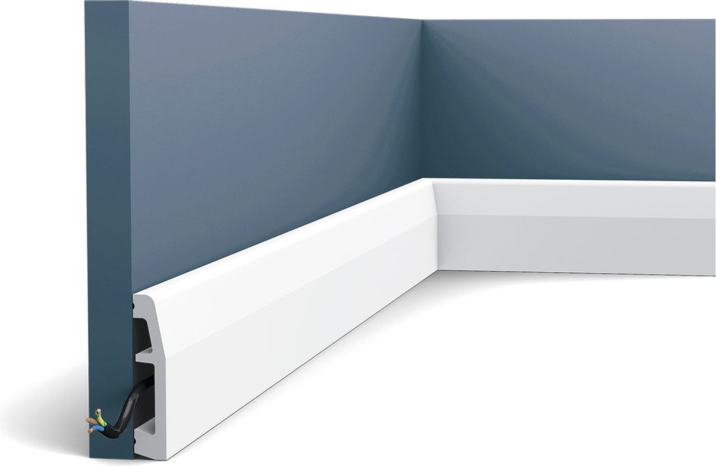 Orac Decor SX125 AXXENT Sockelleiste Fußleiste Boden-Profil-Kabel-Leiste | 2 m