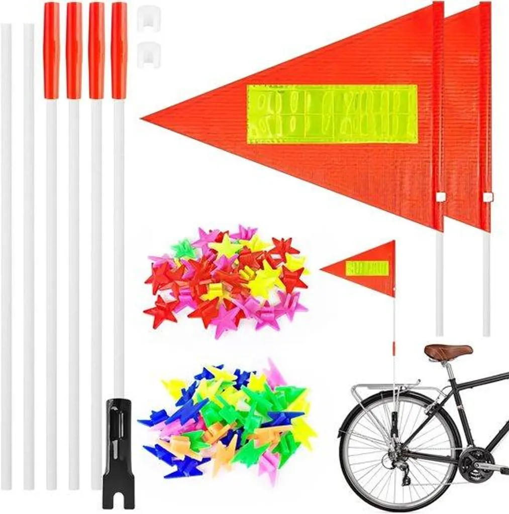 Accessoire vélo enfant réfléchissant - Lot de 2 panneaux pour cadre réglable