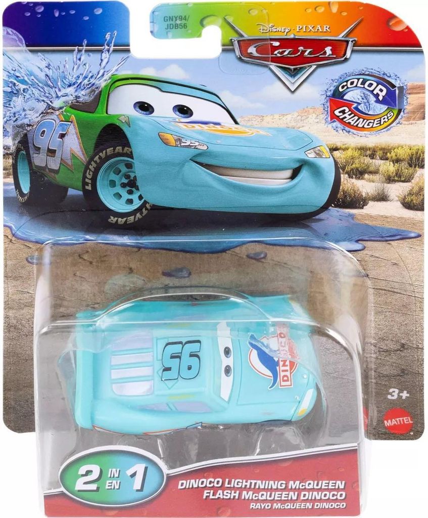 Disney Pixar Cars Disney Cars Color Changers Dinoco Lightning McQueen Vehicle, Auto, 3 Jahr(e), Metall, Blau