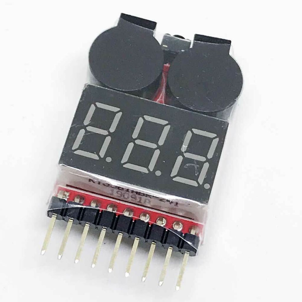 1-8S Buzzer Lipo Alarm Warner Schutz Checker Voltage LED Anze H4Y0 Pieper I7P9