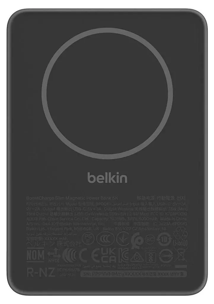 Batterie Externe sans Fil MagSafe 5000 mAh pour iPhone - Belkin Noir