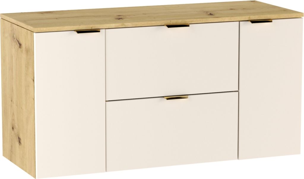 WENA Skříňka pod umyvadlo 120 cm, rovná čela, kovové Obrázek produktu 