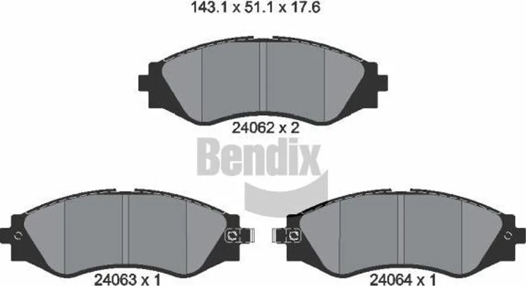 Plaquettes de Frein Bendix BPD2087 Finissez-en avec les Bruits de Frein