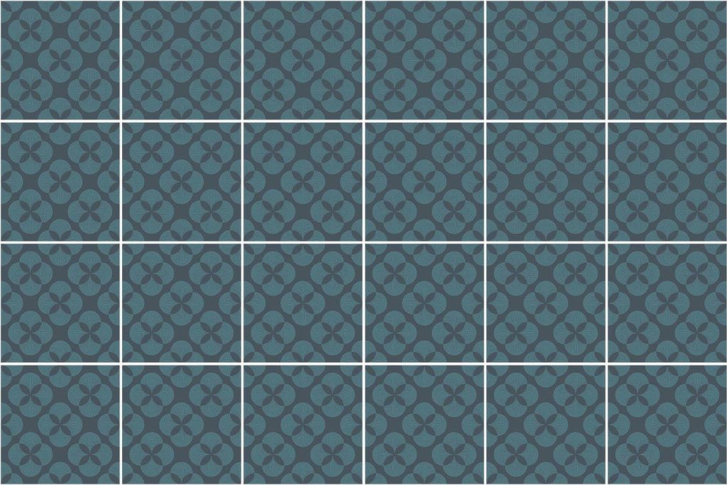 Fliesenaufkleber 20 x 20 cm – 24 Stück – Selbstklebend – Wasserfest – Pflegeleicht – Hitzebeständig – Für Küche & Bad – Blumenmot...