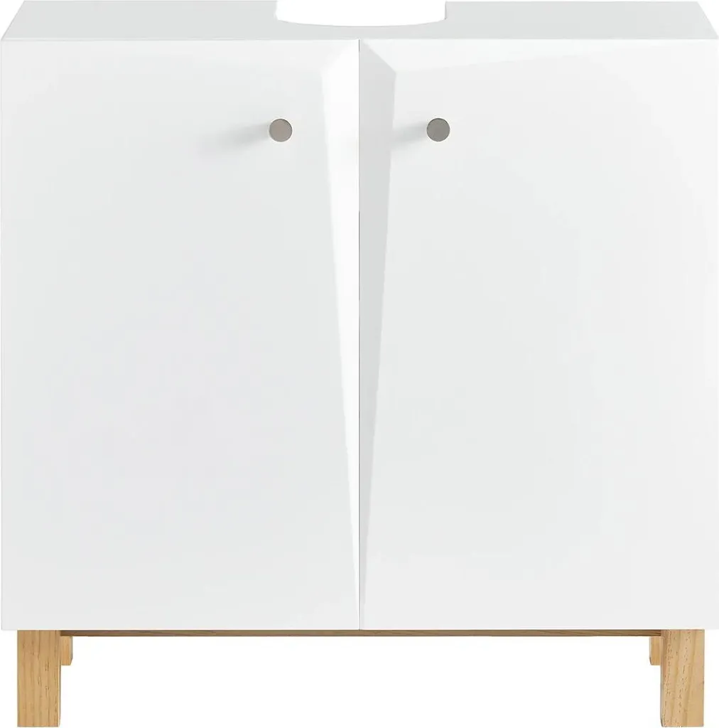 Mobile Bagno BZR92-W Bianco 60x60x30 cm | Struttura in Legno MDF