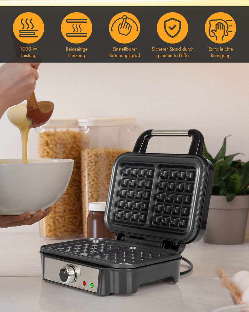 ProfiCook Waffeleisen für belgische Waffeln mit 2 Produktbild 2