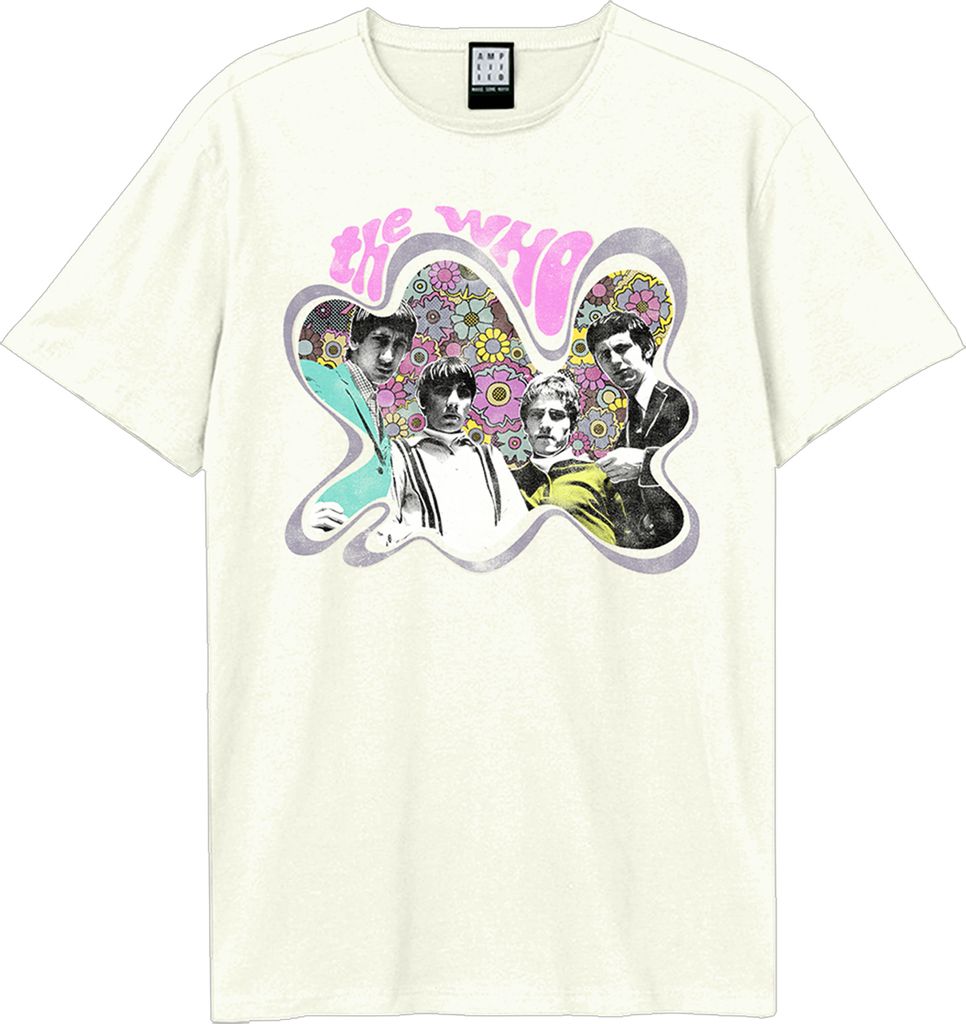 Amplified - "Flowers" T-Shirt für Herren/Damen Uni GD2425 (M) (Altweiß)