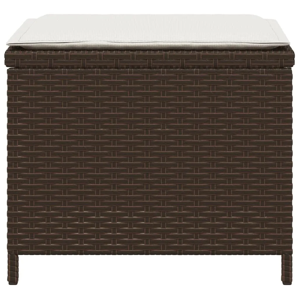 4 Sgabelli Giardino SYFAX Marroni: Comfort e Stile in Polyrattan - 5