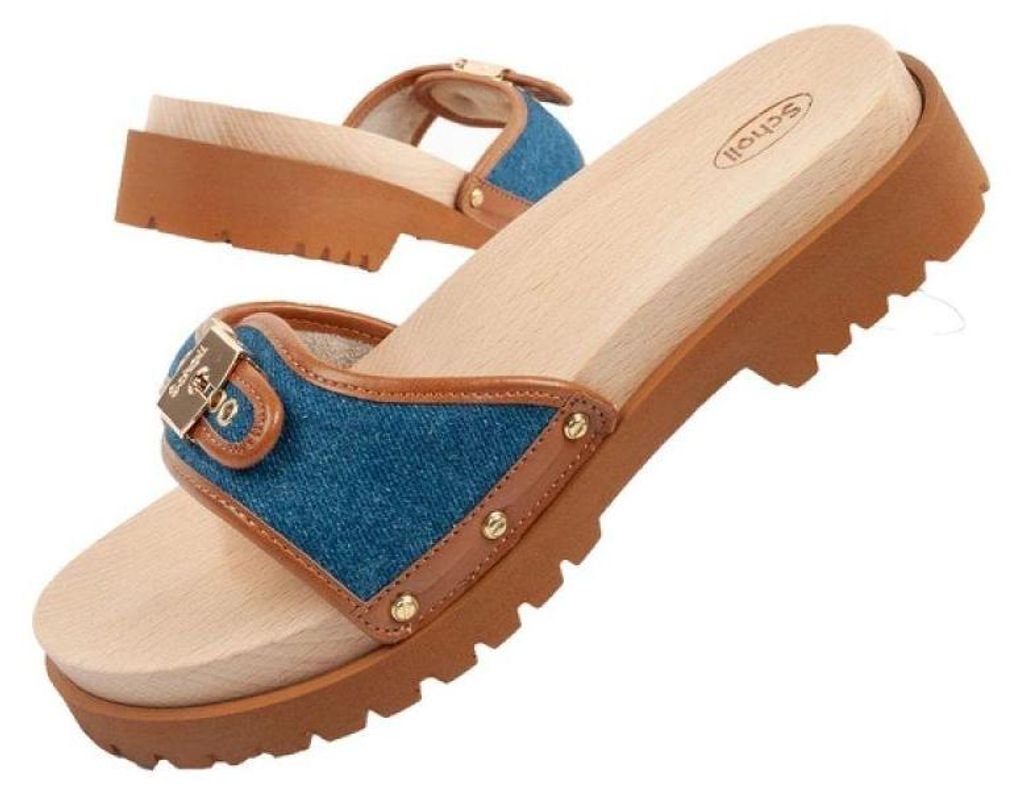 Scholl - "Pescura Iconic" Sandalen für Damen, Wildleder PP10285 (42 EU) (Braun/Blau)