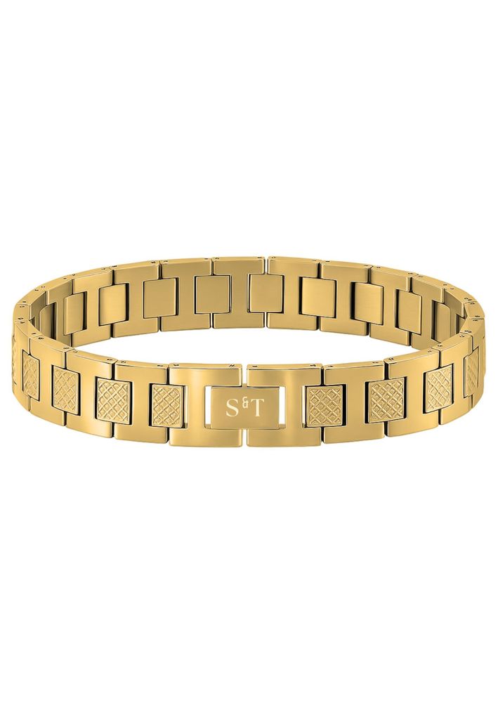 Edelstahlarmband Herren Armband Schmuck Knebelverschluss Gold 316L Edelstahl