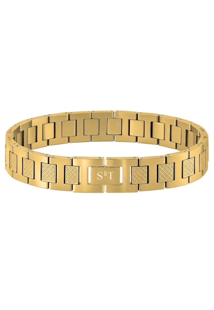 Bracelet Homme Chic Or en Acier 316L - Bijou Idéal pour Cadeau ou Soirée