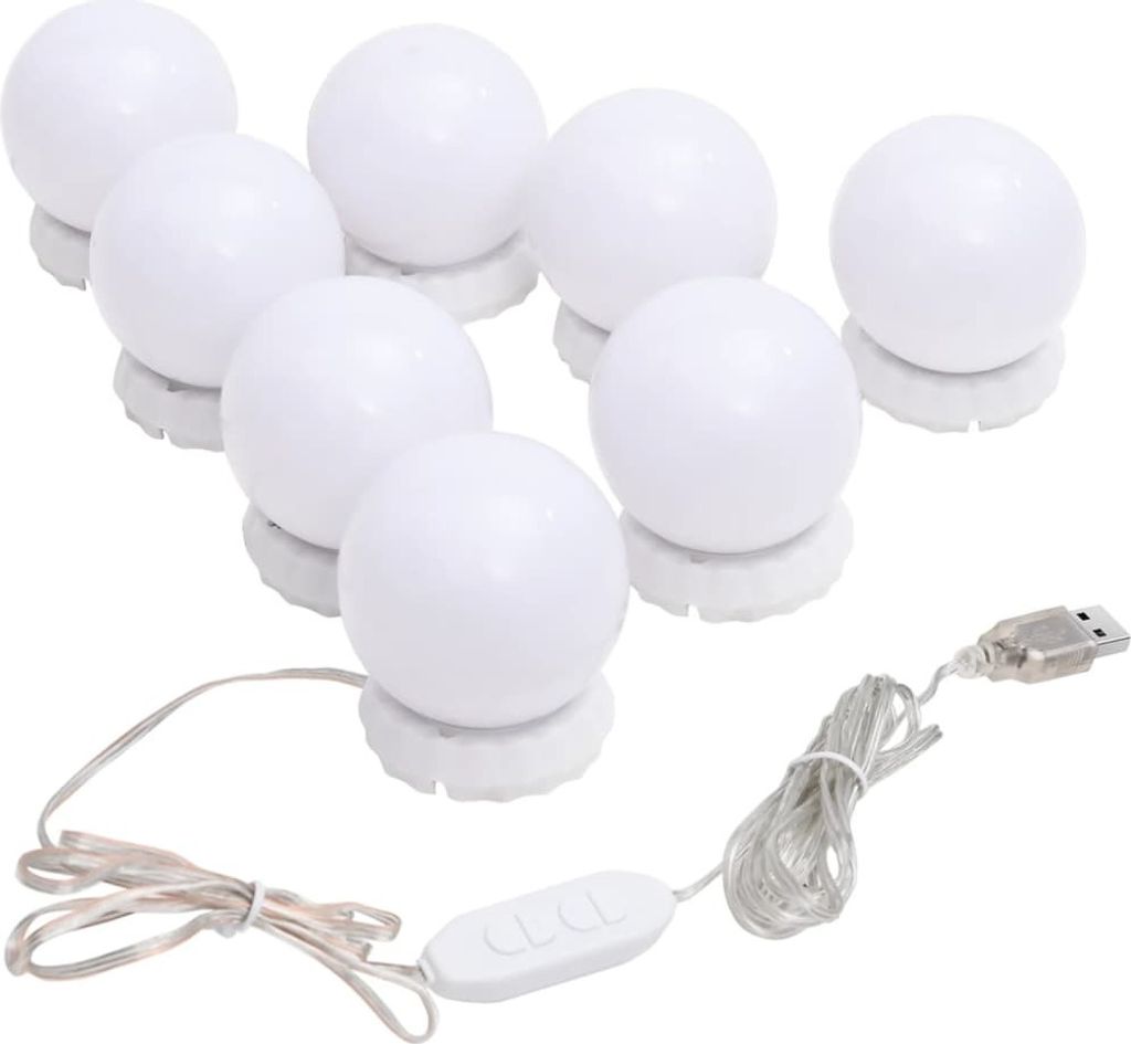 2025 Moderne Spiegelleuchte mit 8 LED-Glühbirnen Warmweiß und Kaltweiß - Garten & Heimwerken,Design 1609150 1parcel