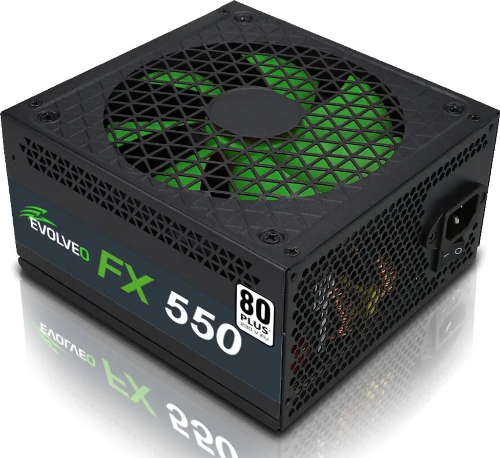 Alimentation 550W certifiée 80PLUS EVOLVEO FX 550W silencieuse et ATX
