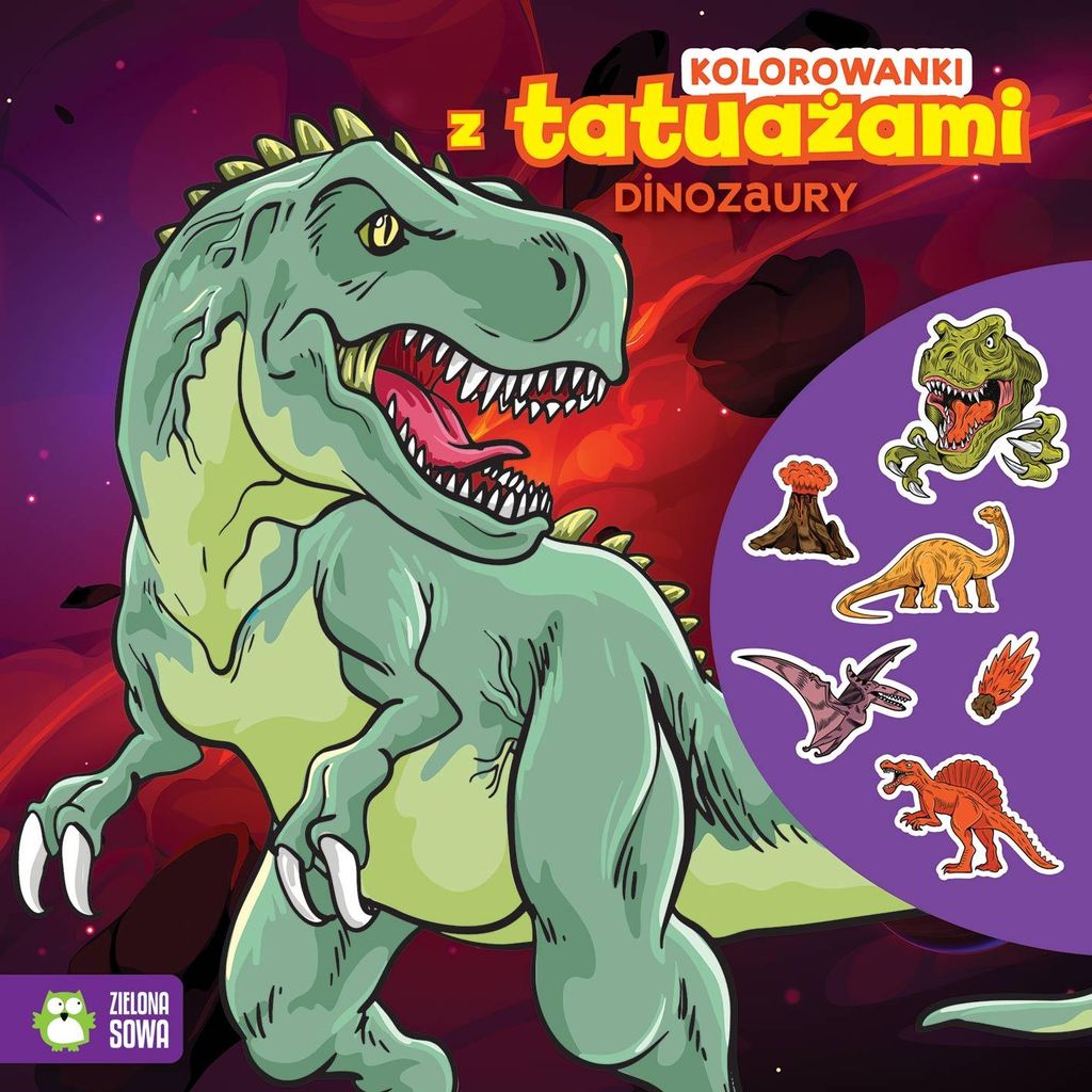 Malbücher mit Tattoos Dinosaurier Sammelbestellung (Buch auf Polnisch)