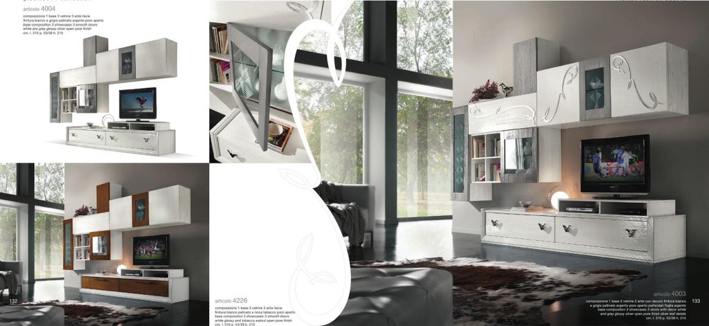 Wohnwand Design Wandschrank Regal Wohnzimmer Holz Schränke Vitrine Wand Regale