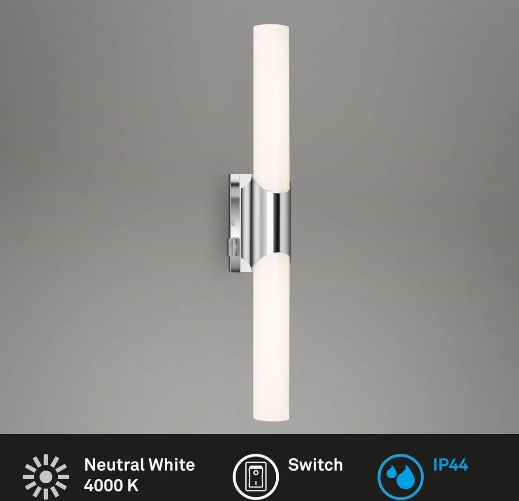 BRILONER Lampada LED Specchio Bagno 47cm 11W IP44 Cromo - Offerta