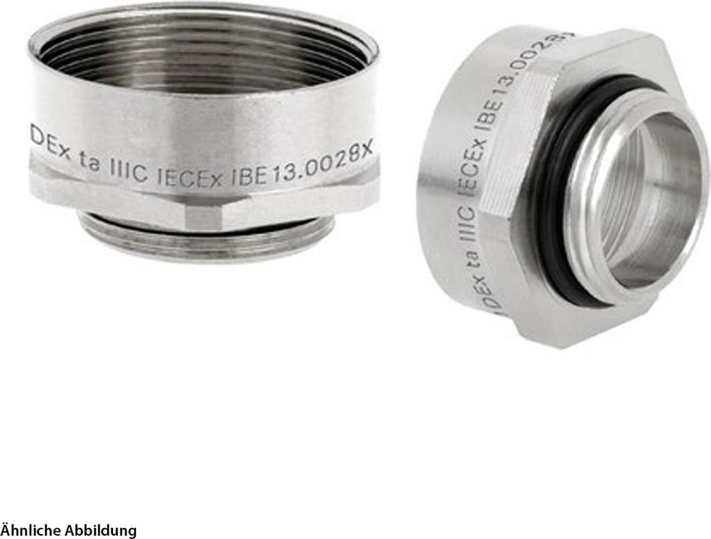 LAPP ATEX-Erweiterung M/M von M20x1,5 auf M25x1,5 Sechskant Messing (CuZn) vernickelt II 2G (1,2) II 2D (21,22) - 1