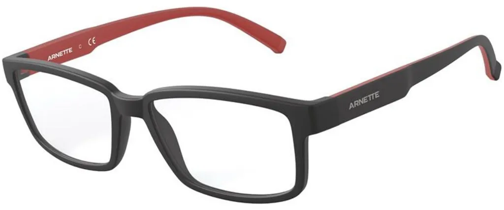 Monture Optique Homme Arnette BIXIGA AN 7175 Rectangulaire Noire 51mm