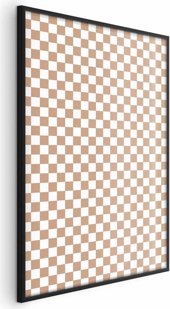 Posterpapier Poster - Geometry and Browns - a chessboard pattern in neutral shades 21x30 cm Muster f-C-10091-ao-a
