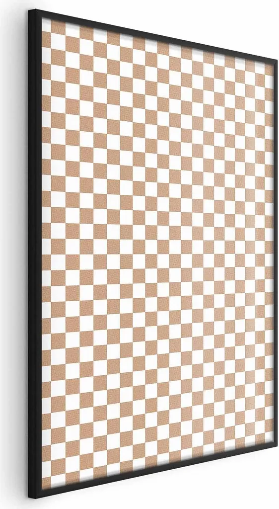 Decorazione Parete Poster Marrone 40x60 e Cornice Nera Senza Margine
