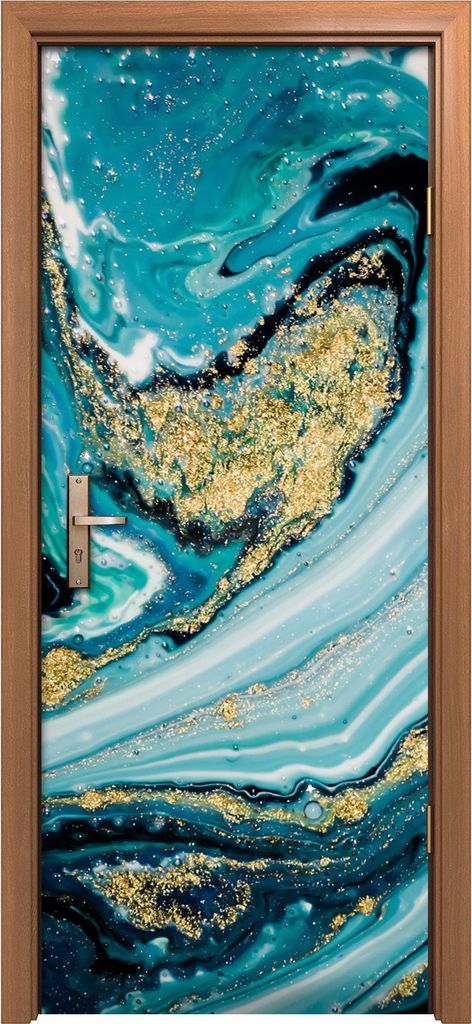 Türposter 80x200 cm Türaufkleber Türtapete Türfolie Klebefolie Kunst modernes Nachbildung Malerei abstrakte