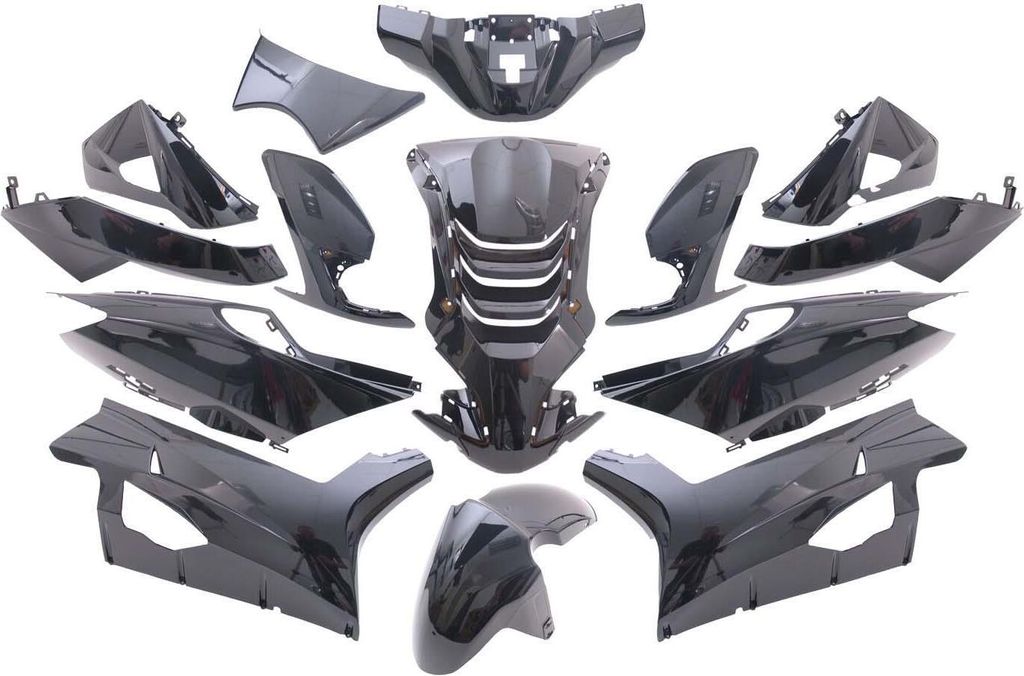 Verkleidungskit EDGE 14-teilig schwarz metallic für Peugeot Produktbild 