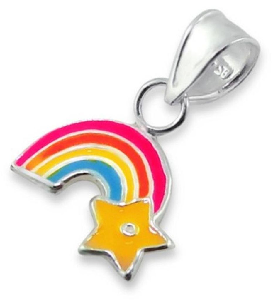 Kinder Anhänger Silber Regenbogen Produktbild 