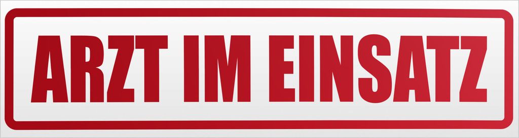 Kiwistar Arzt im Einsatz 1 Magnetschild Schild magnetisch - - Magnetfolie für Auto PKW Kfz