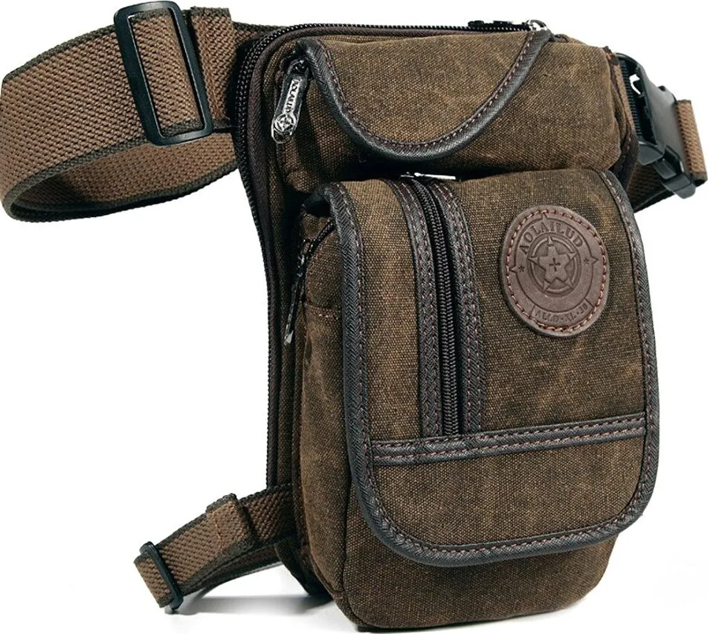 Sac de jambe de moto HT8 - Sacoche de cuisse étanche noire ajustable