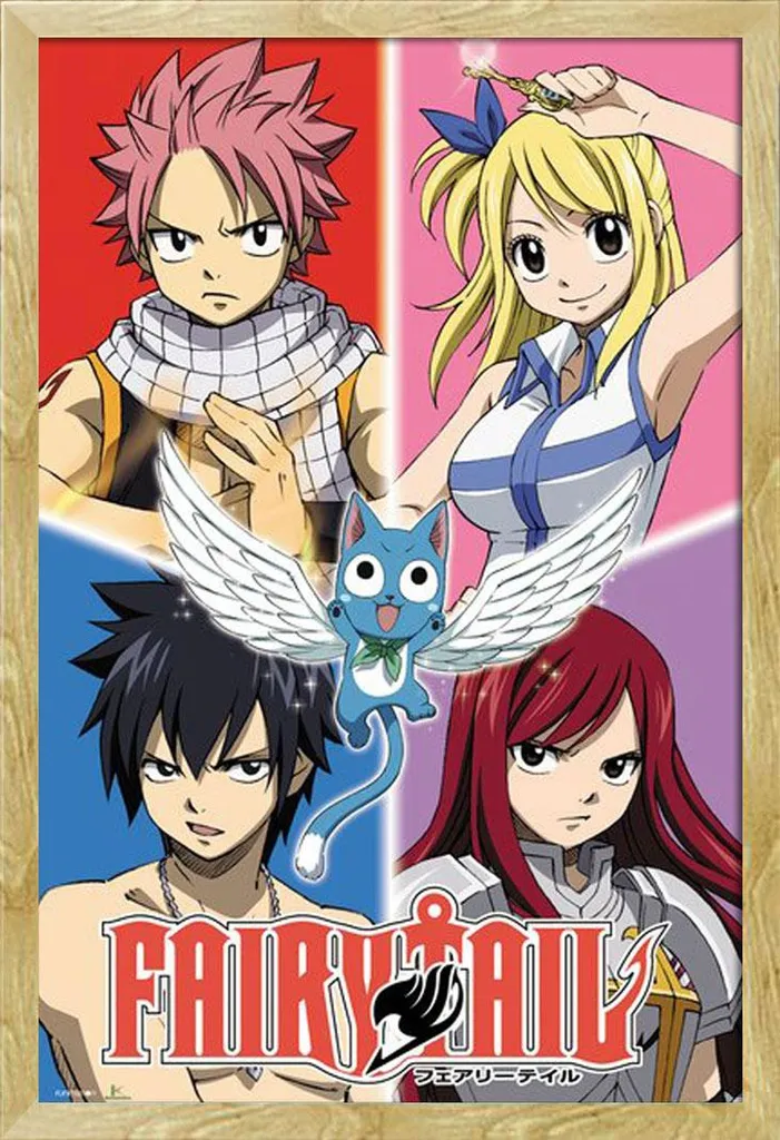 Dettagli Tecnici: Cornice Shinsuke Maxi MDF Faggio e Poster Fairy Tail