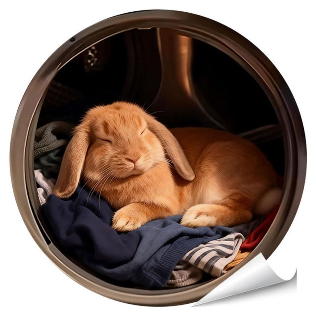 1/6 Stück Tieraufkleber, wasserfest, selbstklebend, PVC, Hund, Katze, Kaninchen, für Haushaltsgeräte wie Backofen, Kühlschrank und Waschmaschin...