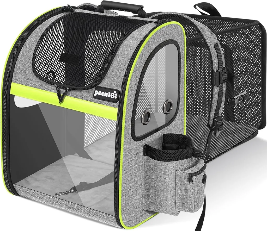Sac de voyage pour chiens et chats idéal pour randonnée et sorties gris