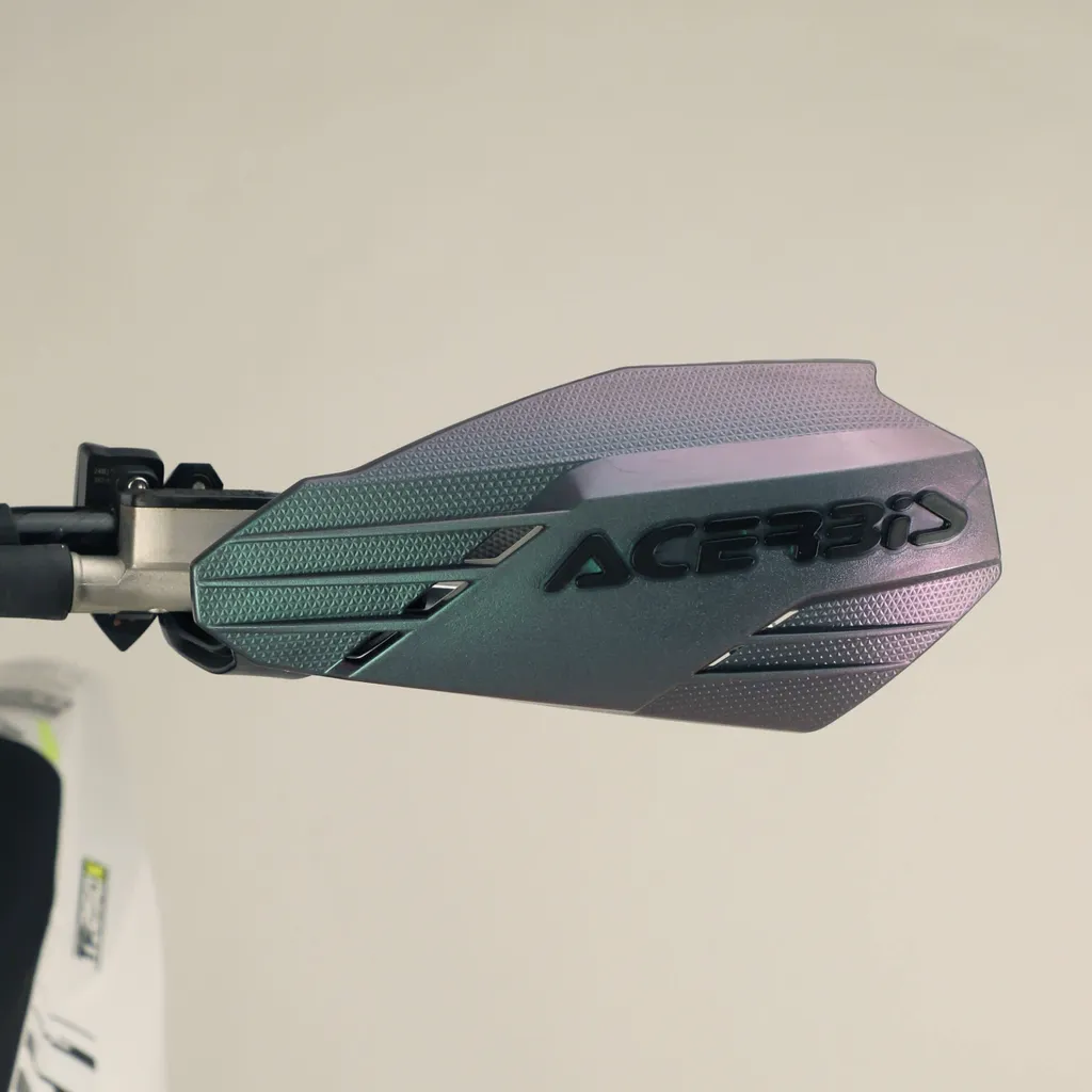 Protège-mains de moto cross ACERBIS Linear vert métallisé ajouré - 6