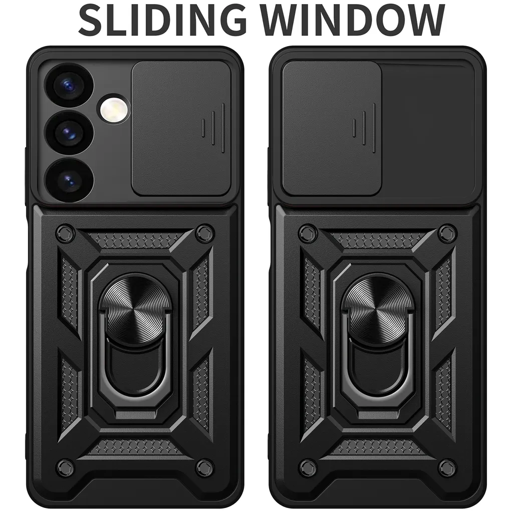 Cover Protettiva Samsung S24 Oro con Anello Rinforzato e TPU - 2